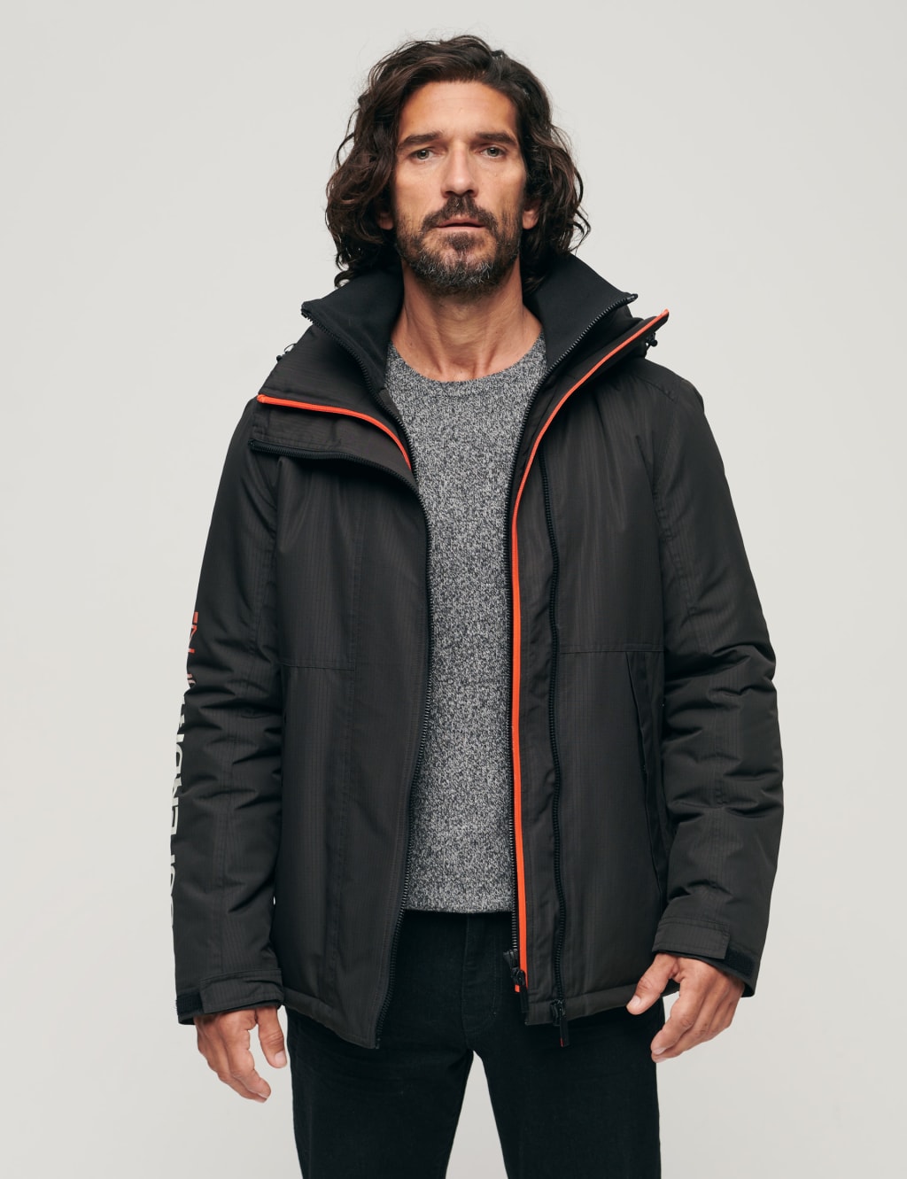 Padded Hooded Windbreaker Jacket 1 of 7