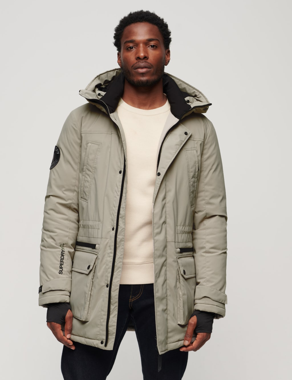 Hooded Padded Parka Jacket Superdry M S