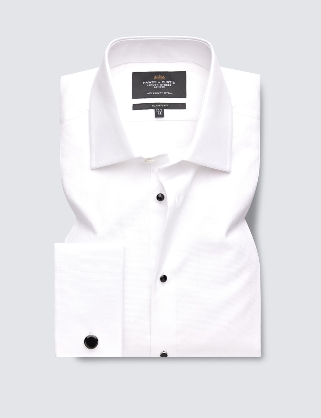 Classic Fit Easy Iron Pure Cotton Textured Dinner Shirt 1 of 3