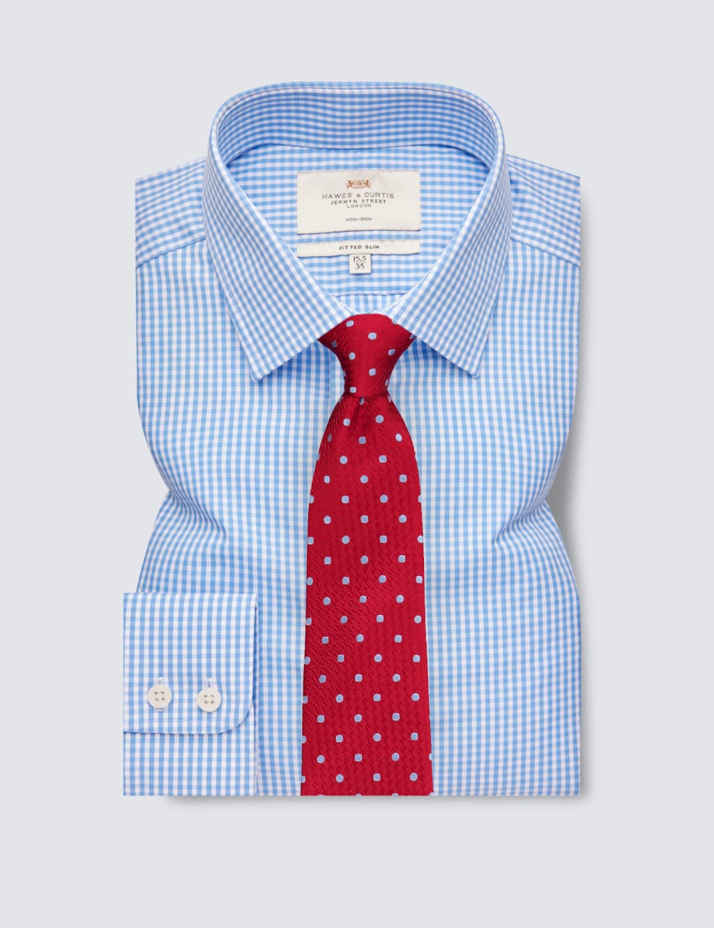Fitted Slim Non Iron Pure Cotton Check Shirt 2 of 3