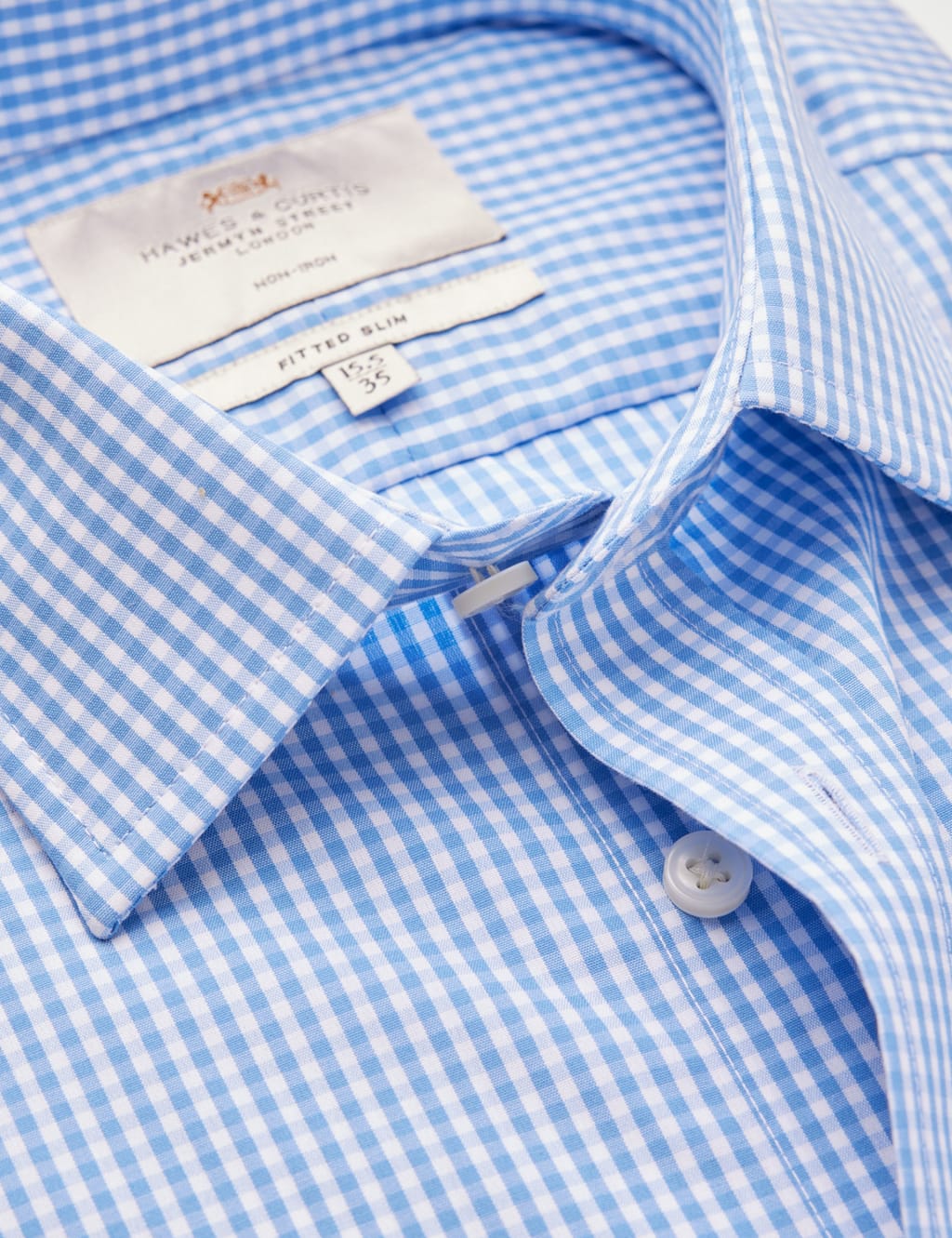 Fitted Slim Non Iron Pure Cotton Check Shirt 3 of 3