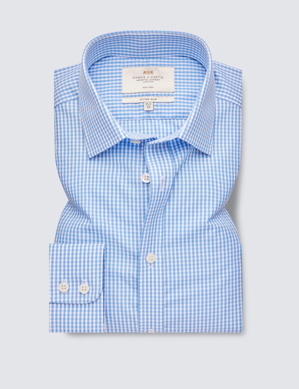 Fitted Slim Non Iron Pure Cotton Check Shirt 1 of 3