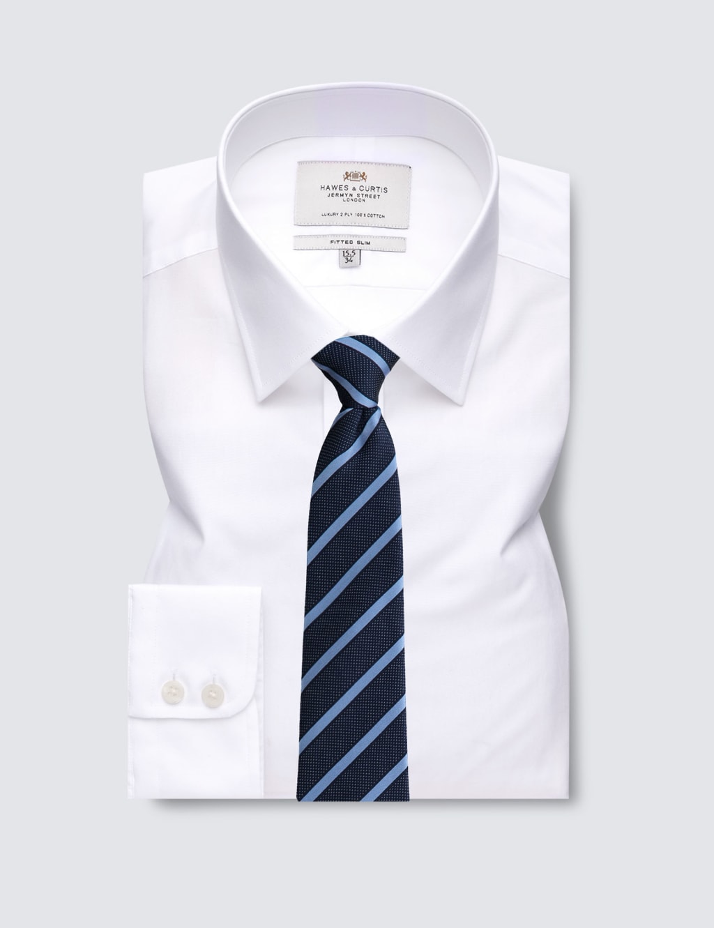 Fitted Slim Easy Iron Pure Cotton Shirt 2 of 3