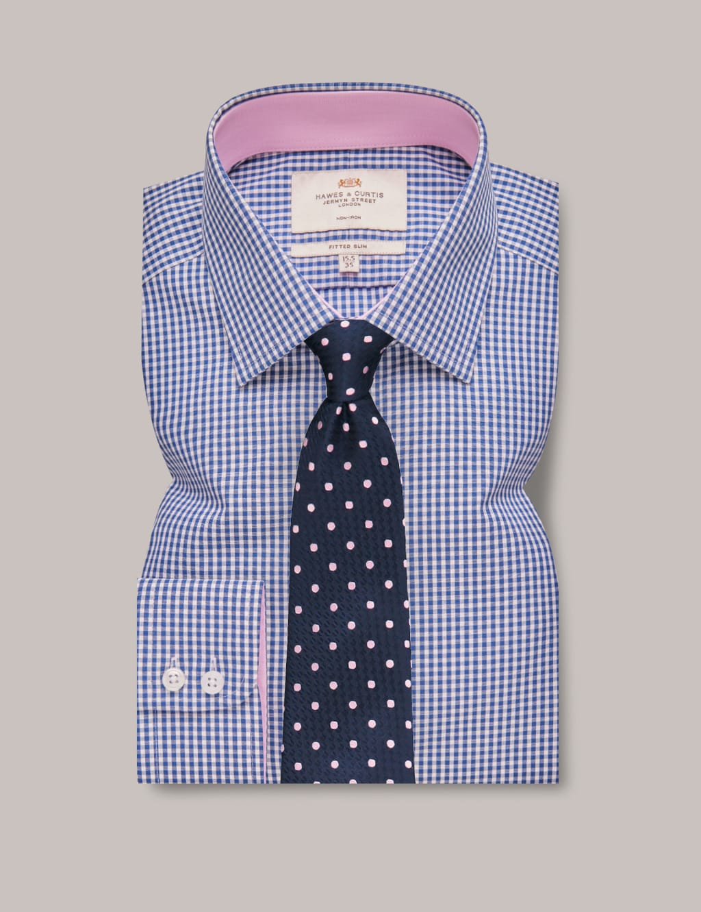 Fitted Slim Non Iron Pure Cotton Check Shirt 2 of 3
