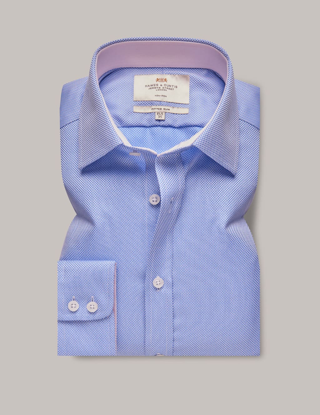 Slim Fit Non Iron Pure Cotton Textured Shirt 1 of 3