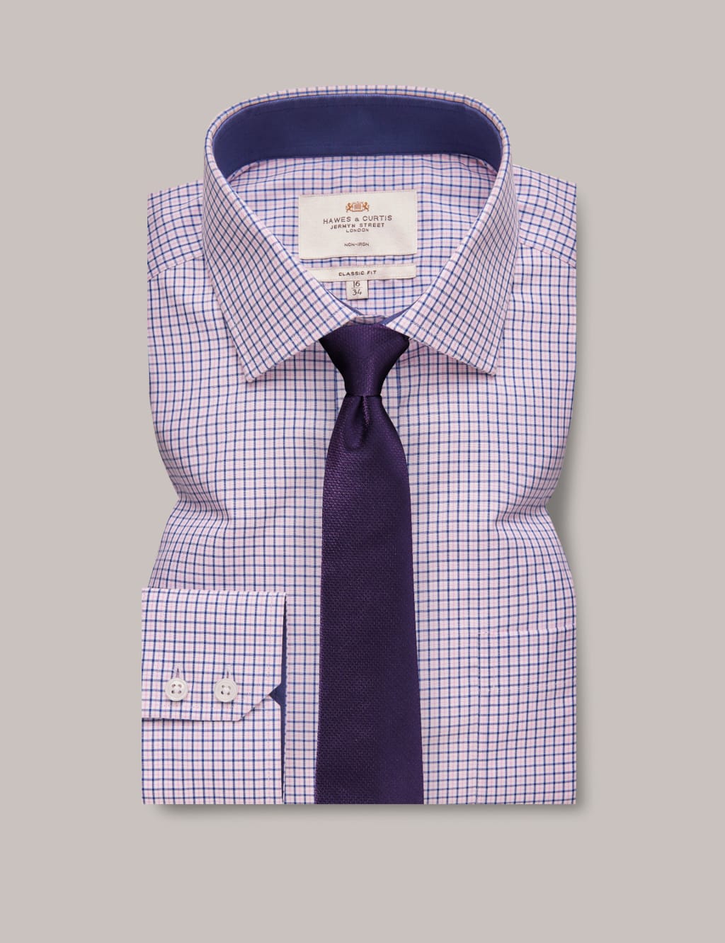 Classic Fit Non Iron Pure Cotton Check Shirt 2 of 3
