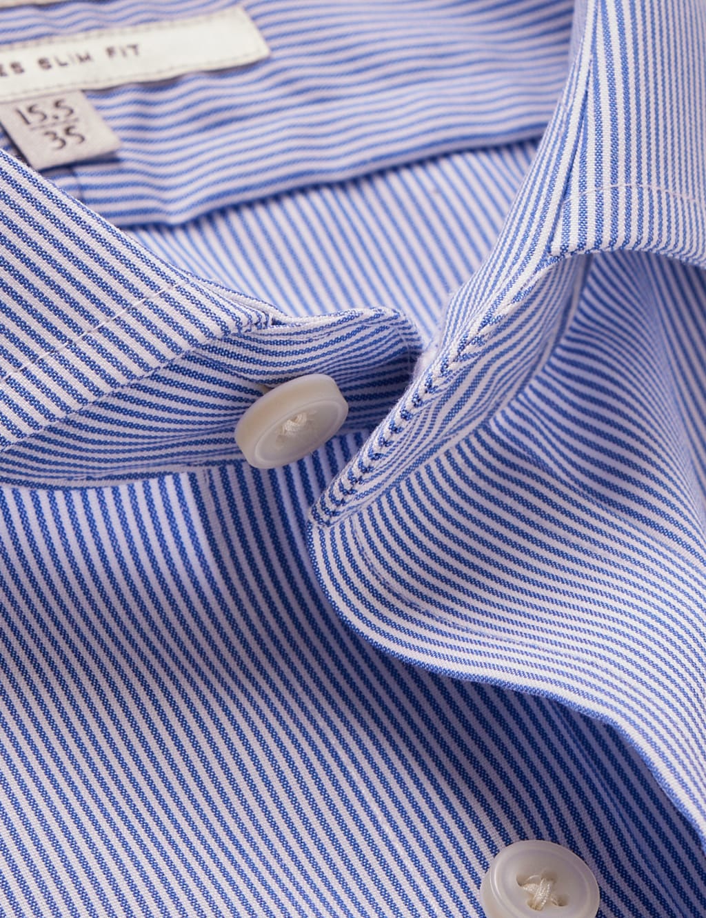 Slim Fit Non Iron Pure Cotton Striped Shirt 3 of 3