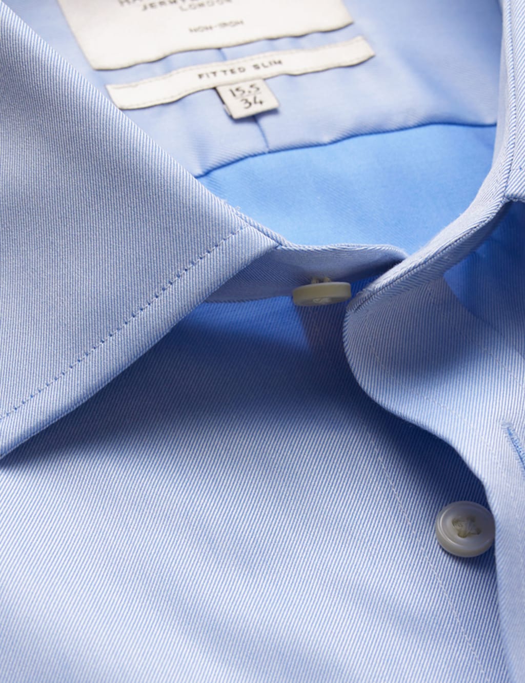 Fitted Slim Non Iron Pure Cotton Twill Shirt 3 of 3