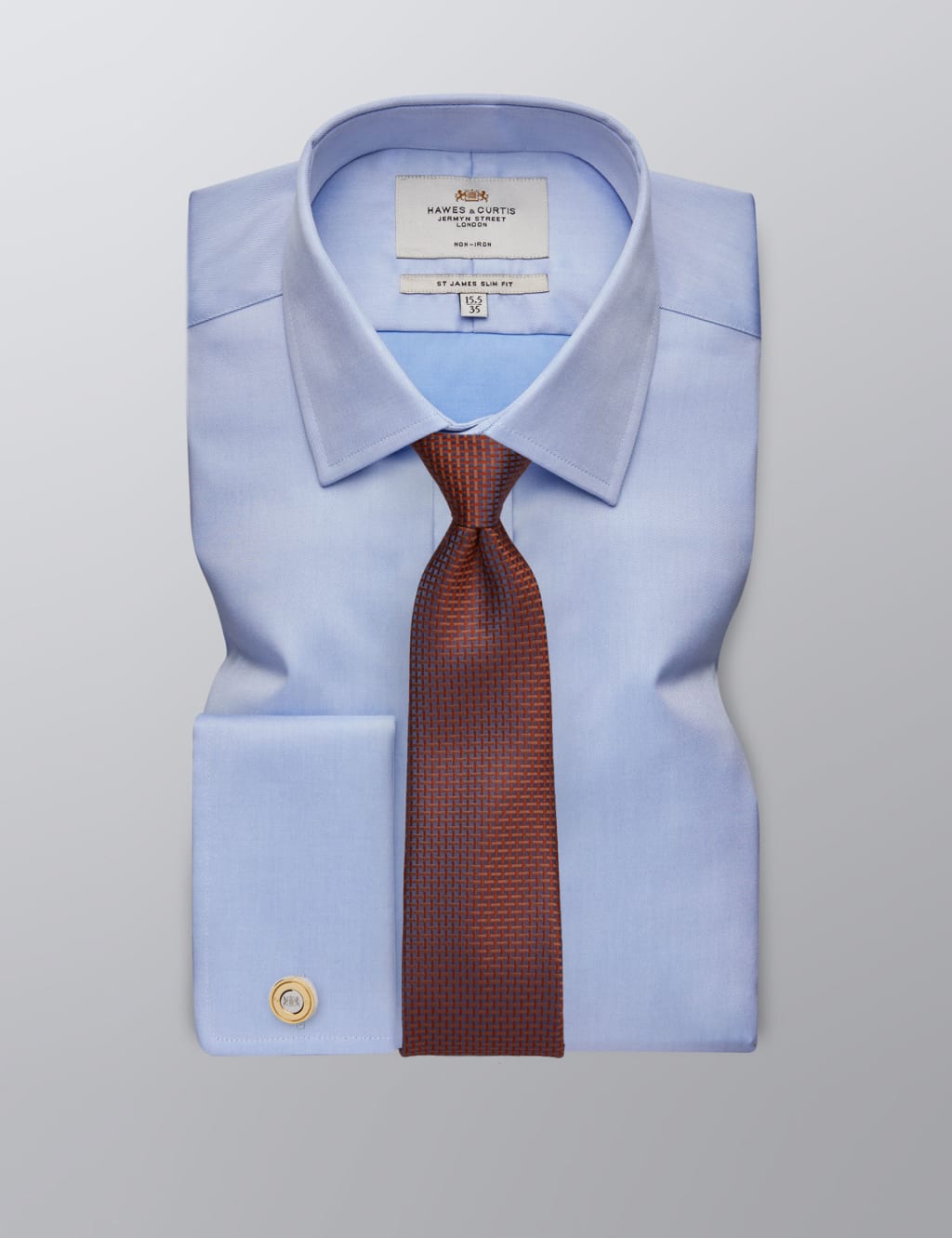Slim Fit Non Iron Pure Cotton Twill Shirt 2 of 3