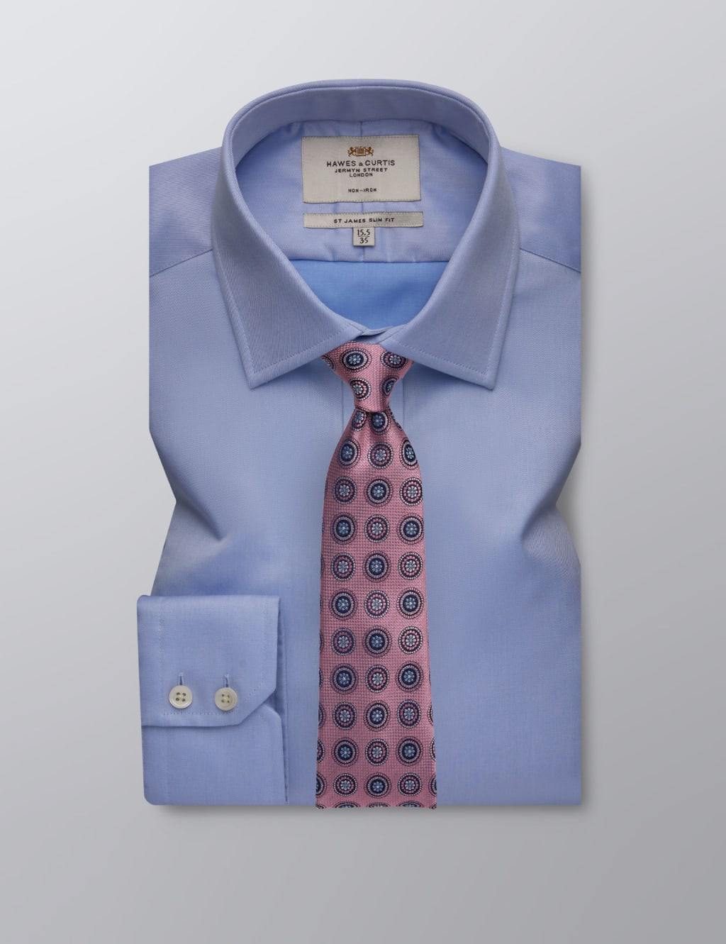 Slim Fit Non Iron Pure Cotton Twill Shirt 2 of 3