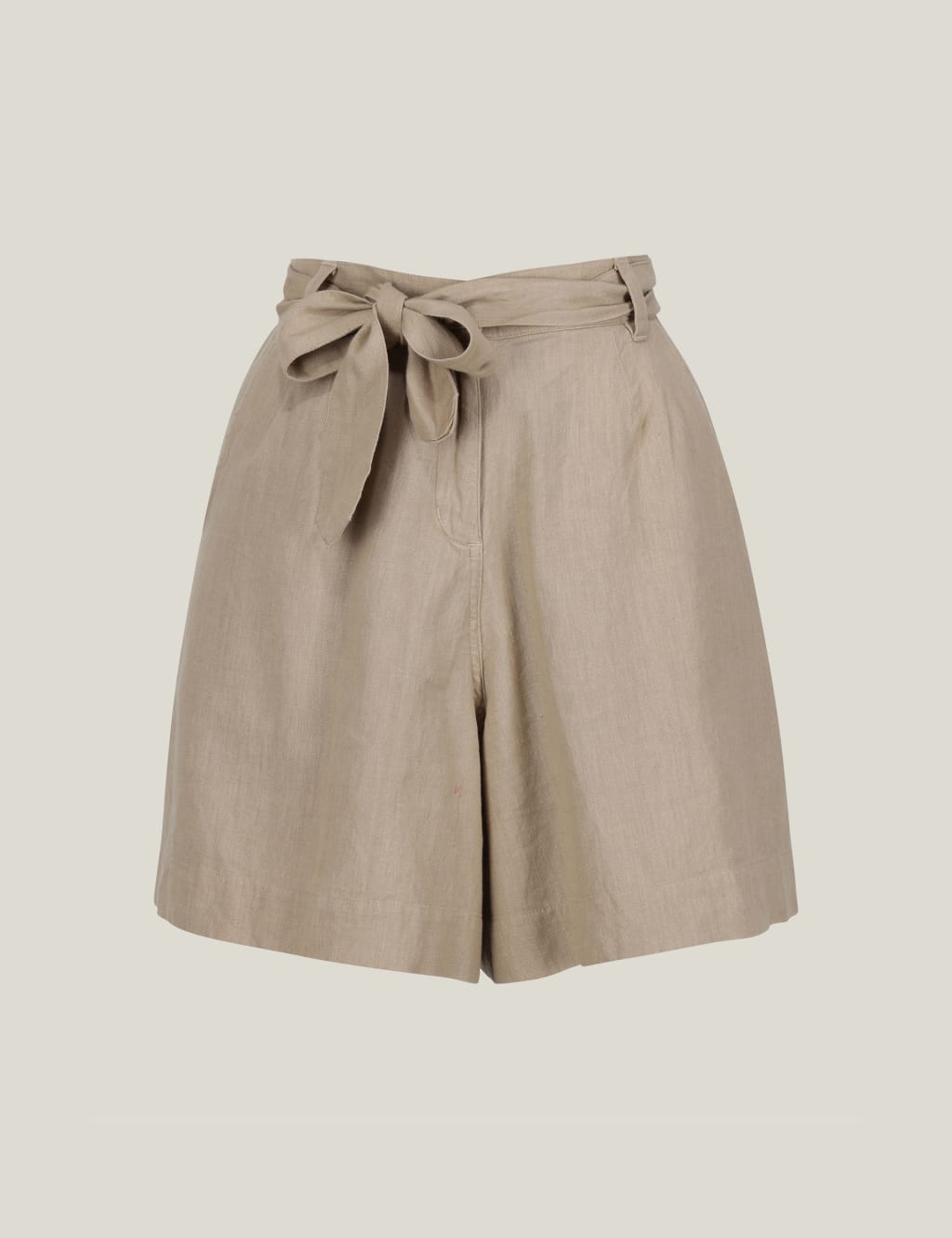 Beige paper bag shorts store