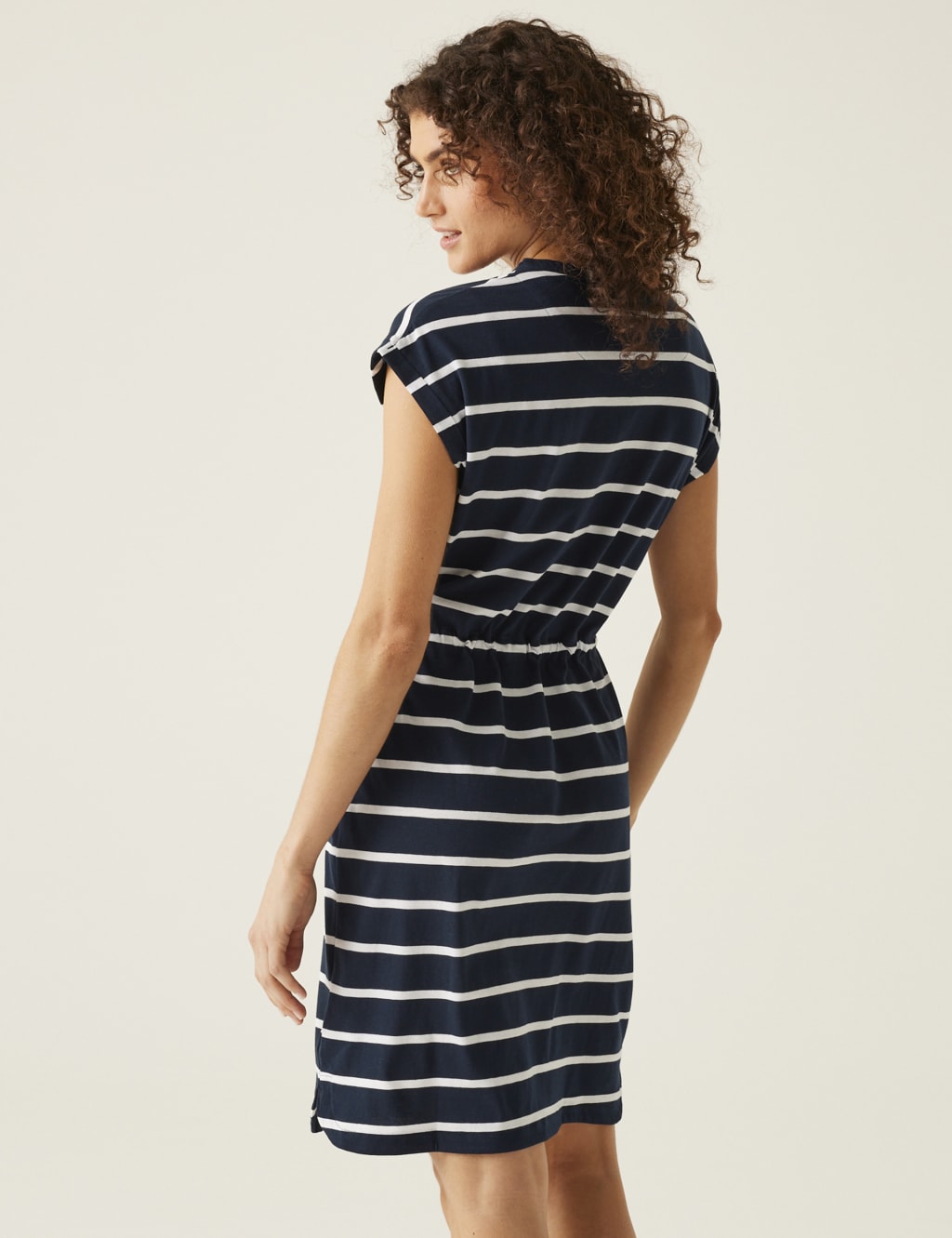 Bayletta Cotton Blend Striped Waisted Dress 4 of 5