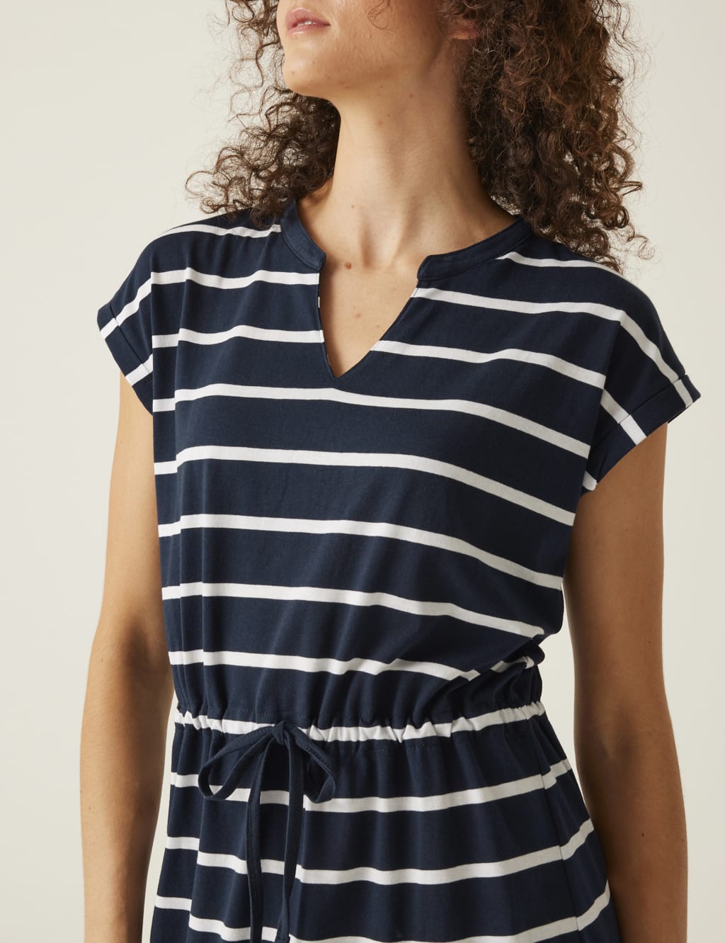 Bayletta Cotton Blend Striped Waisted Dress 5 of 5