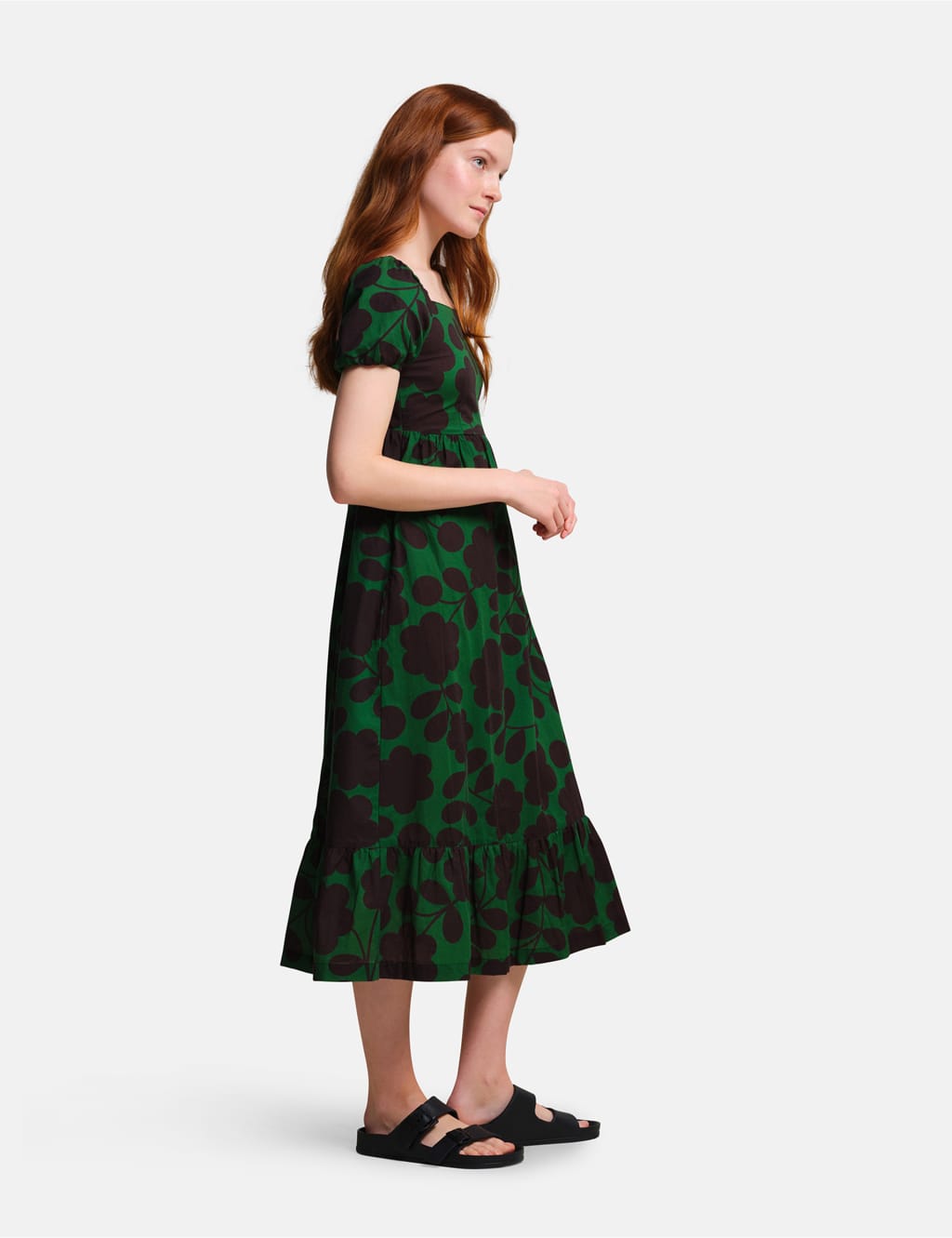 Orla Pure Cotton Floral Midi Waisted Dress | Regatta | M&S