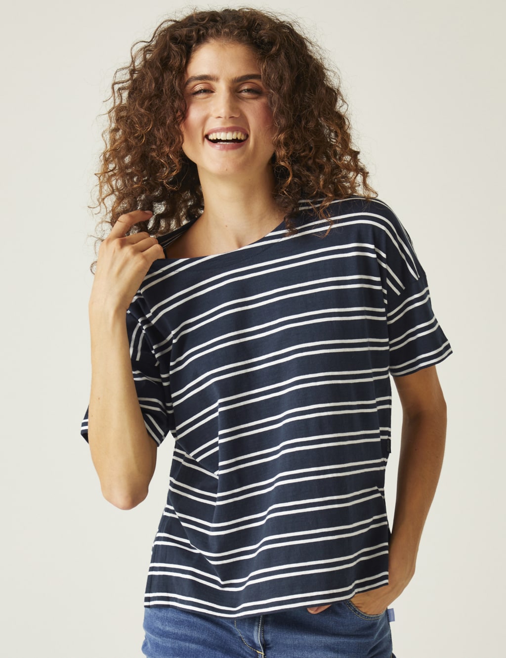 Abaya Pure Cotton Striped T Shirt Regatta M S