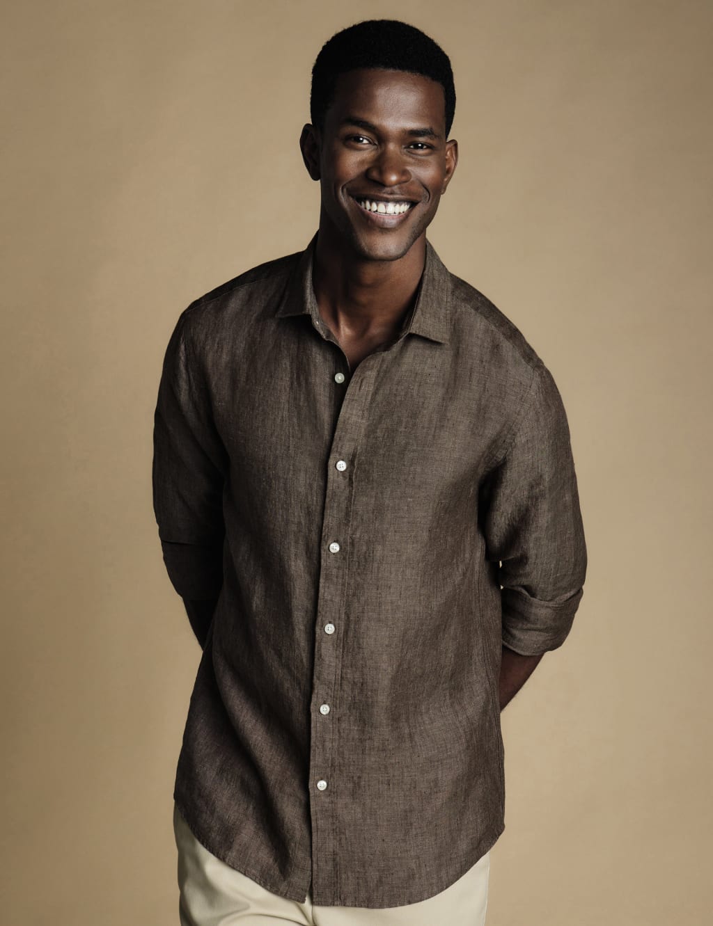 Slim Fit Pure Linen Shirt 1 of 6