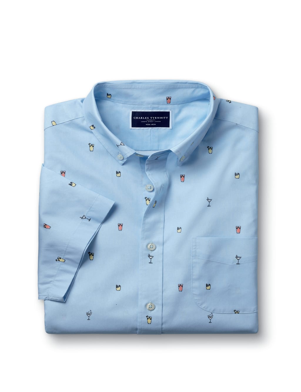 Slim Fit Non Iron Pure Cotton Cocktail Shirt Charles Tyrwhitt M S