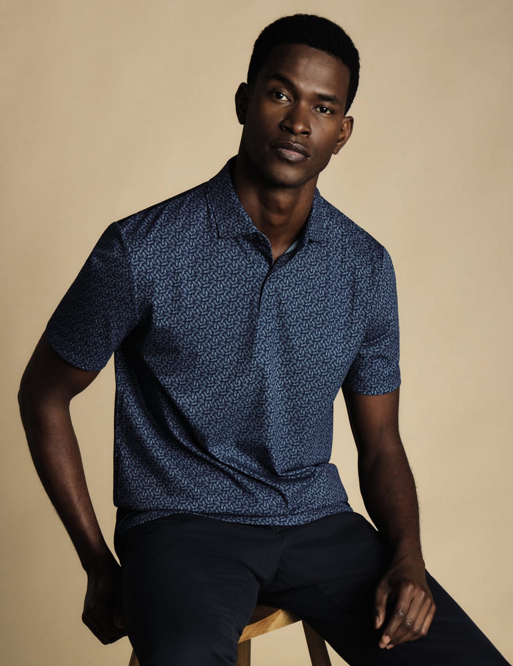 Cotton Rich Pattern Polo Shirt 3 of 5