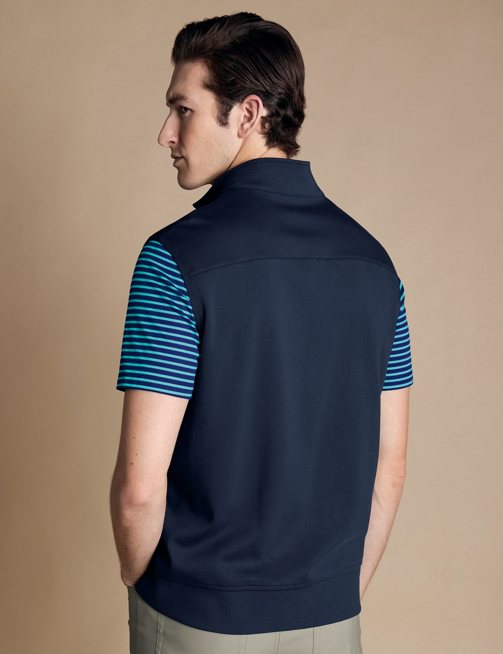 Pure Cotton Funnel Neck Zip Up Gilet 4 of 7
