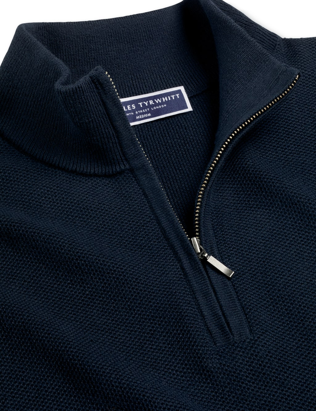 Pure Cotton Textured Half Zip Jumper 5 of 6