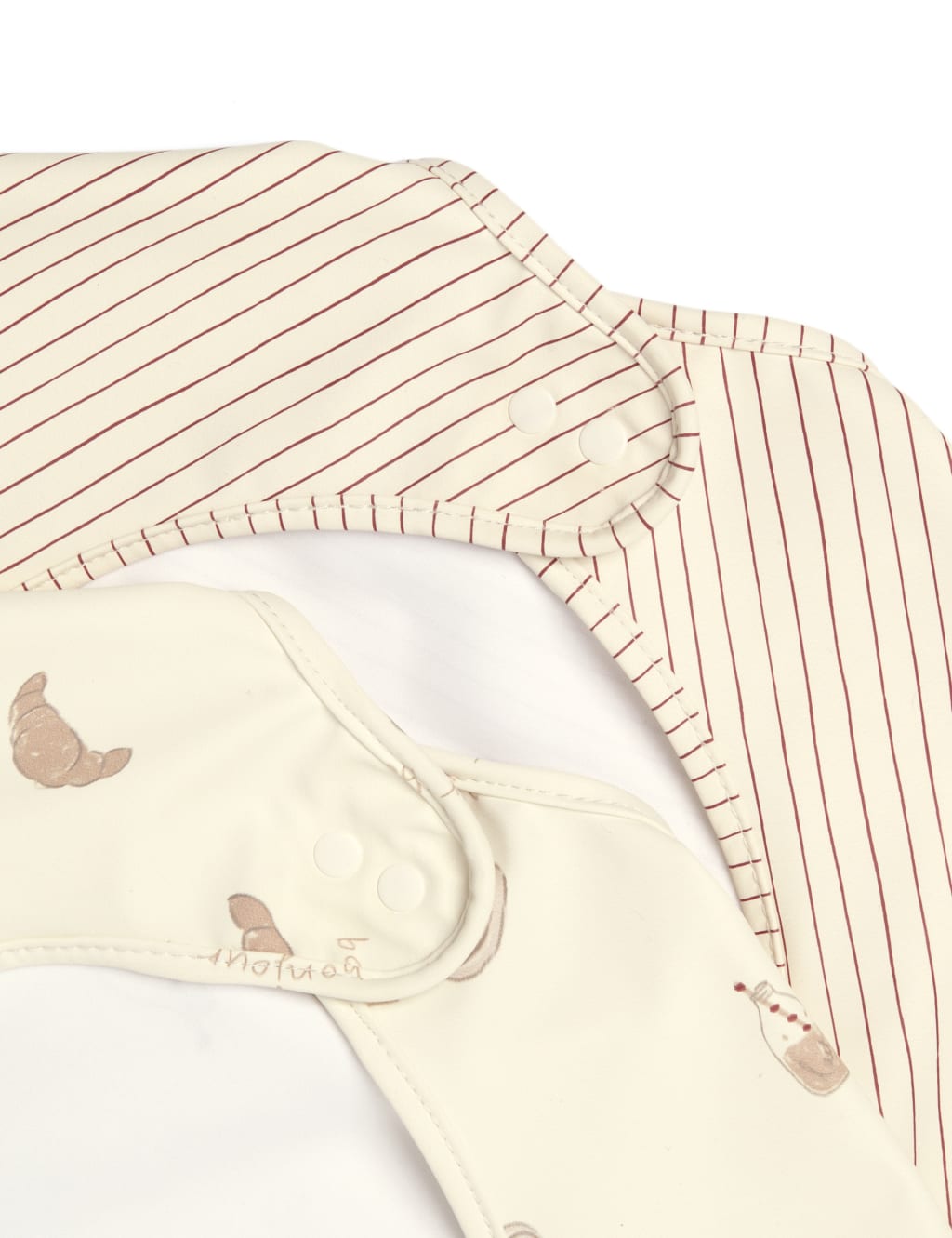 2pk Striped & Breakfast Dribble Bibs 3 of 4