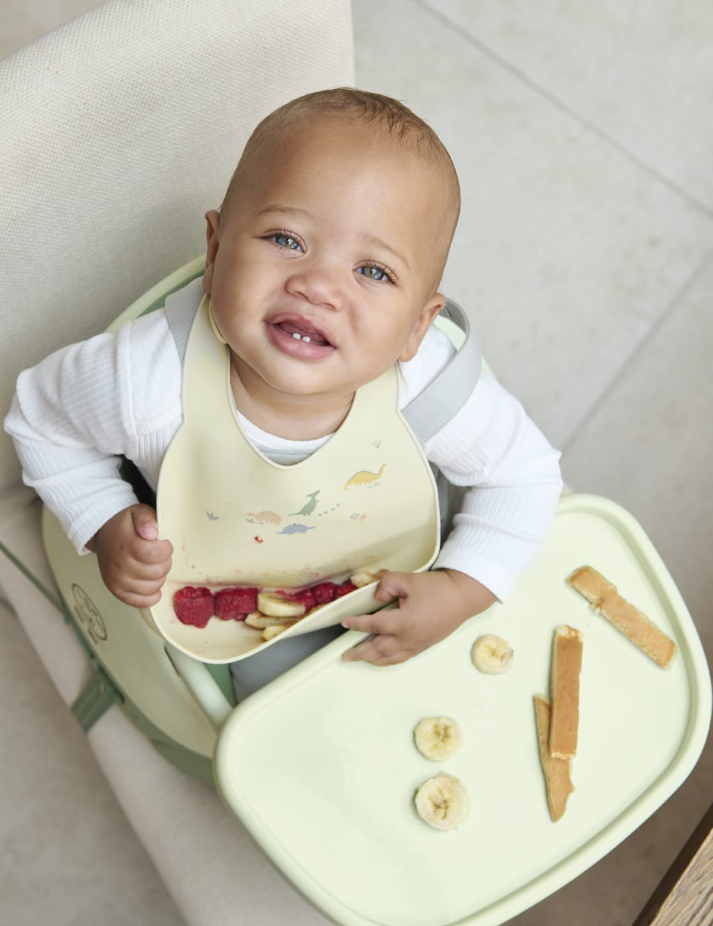 2pk Plain & Dinosaur Dribble Bibs 3 of 4