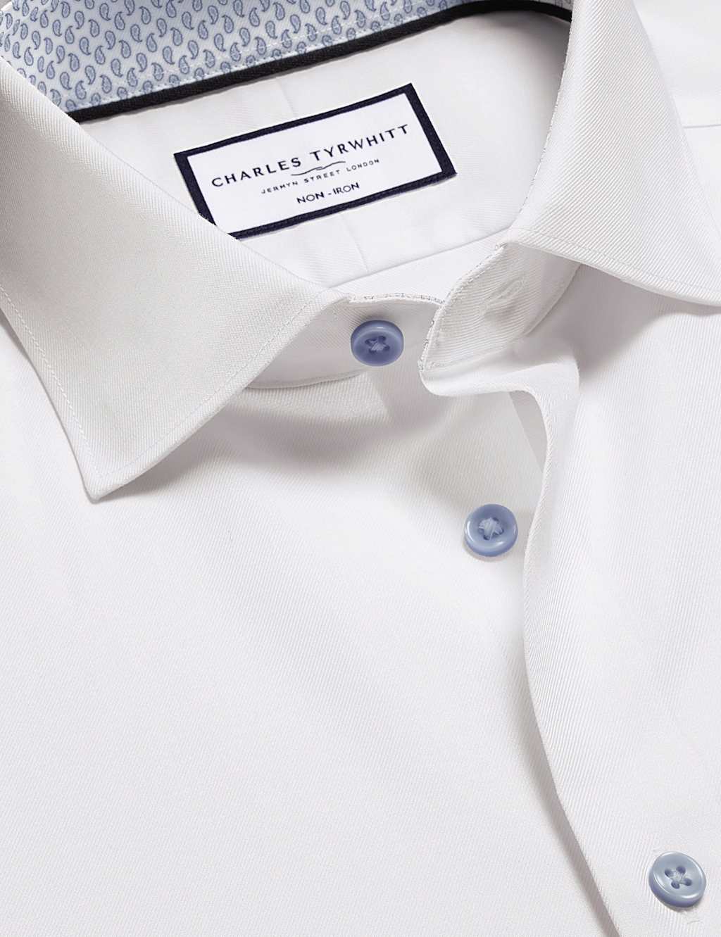 Non Iron Slim Fit Pure Cotton Shirt 2 of 3