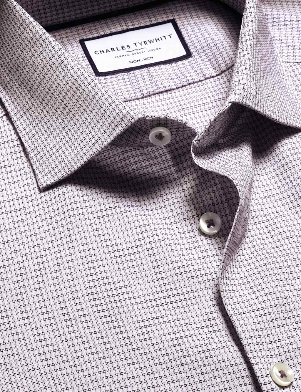 Non Iron Slim Fit Pure Cotton Stretch Shirt 5 of 6