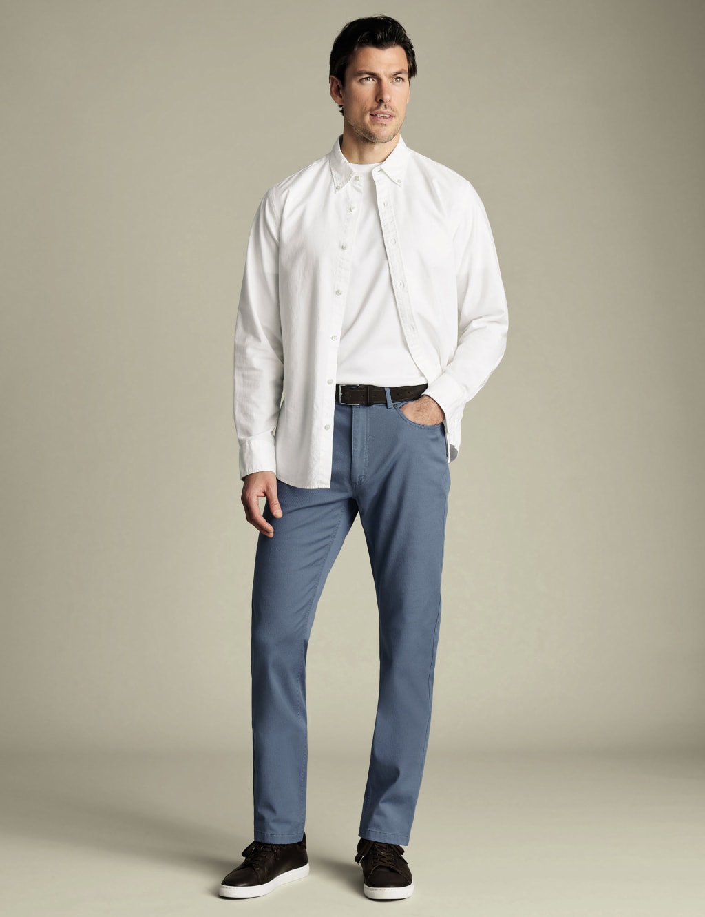 Slim Fit Twill 5 Pocket Stretch Jeans | Charles Tyrwhitt | M&S