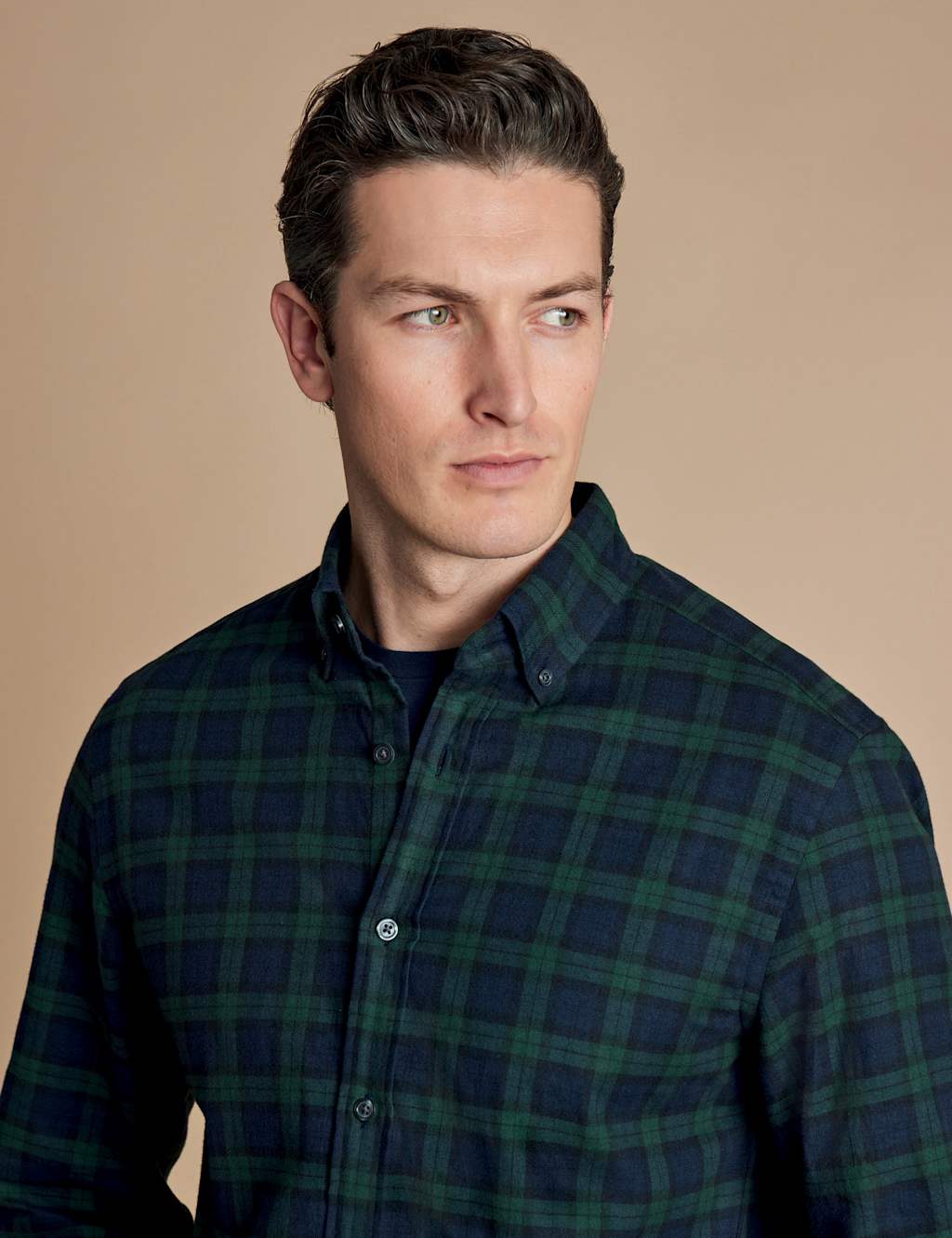 Slim Fit Pure Cotton Check Flannel Shirt 3 of 6