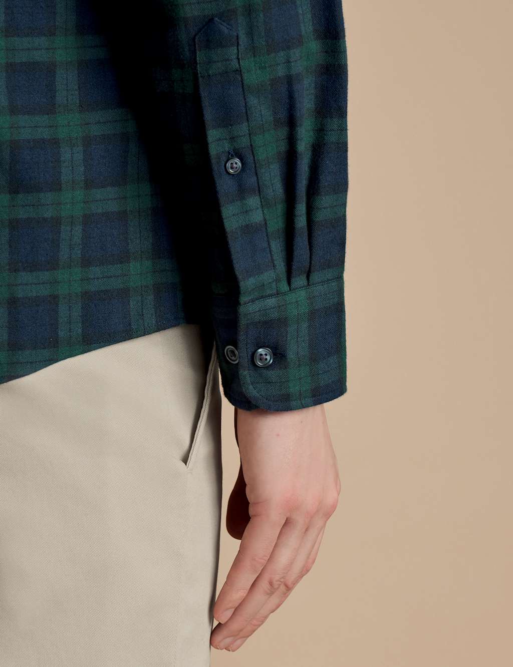 Slim Fit Pure Cotton Check Flannel Shirt 4 of 6