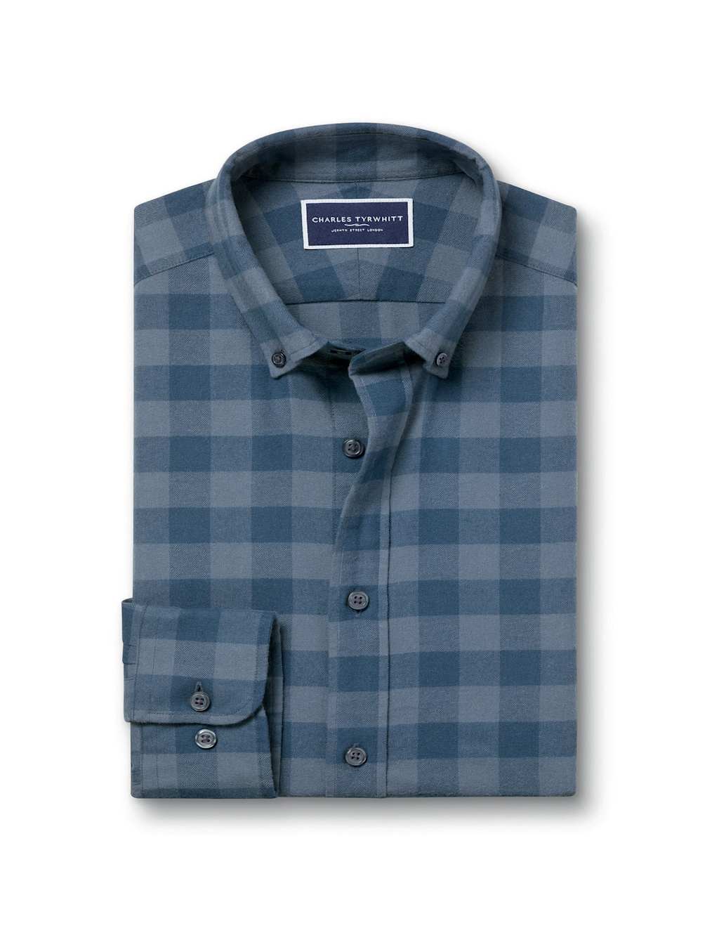 Slim Fit Brushed Cotton Gingham Check Shirt 2 of 6
