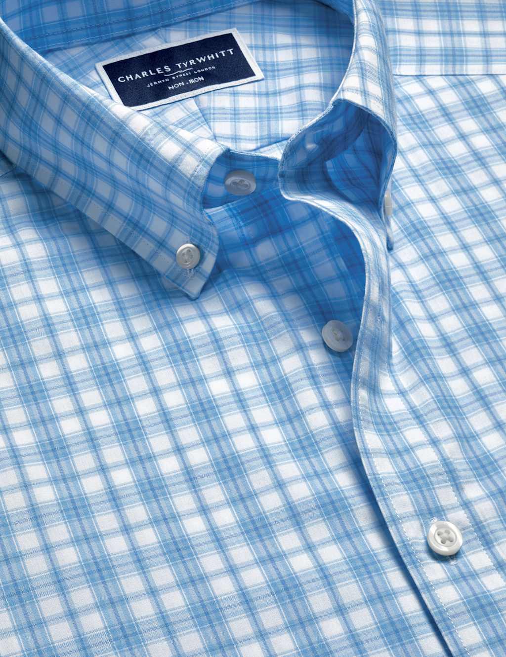 Regular Fit Non Iron Pure Cotton Check Shirt 4 of 5