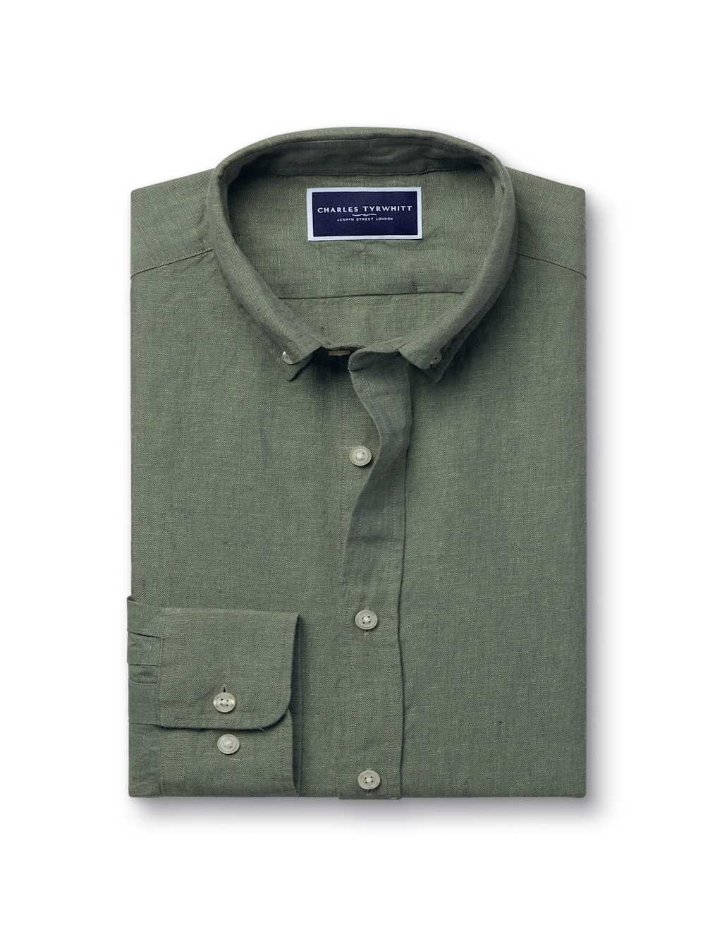 Slim Fit Pure Linen Shirt 2 of 5