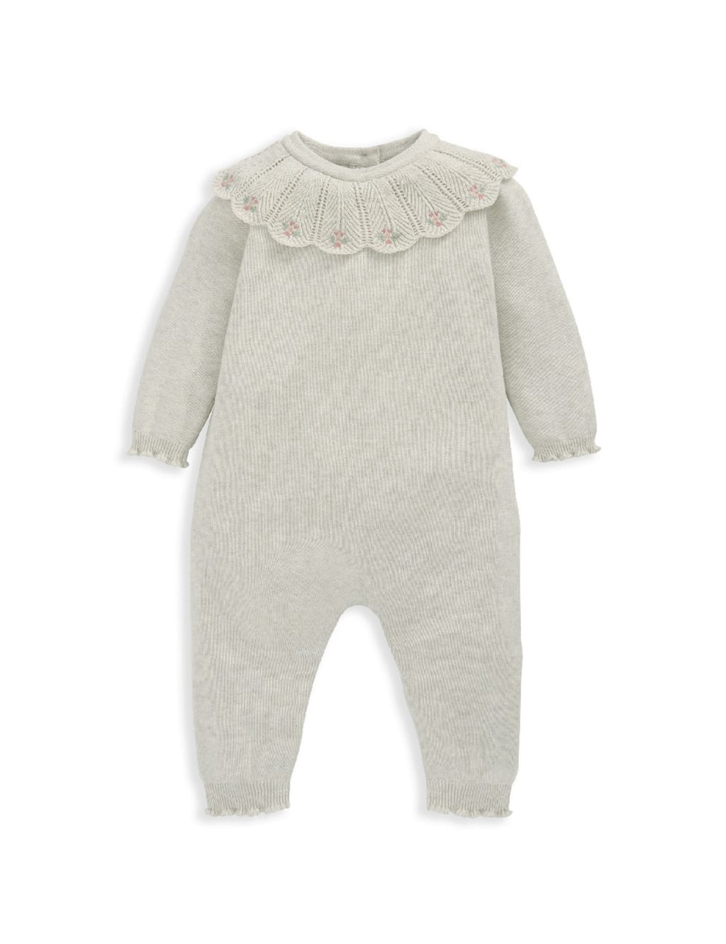 Pure Cotton Knitted Floral Romper (0-24 Mths) 2 of 2