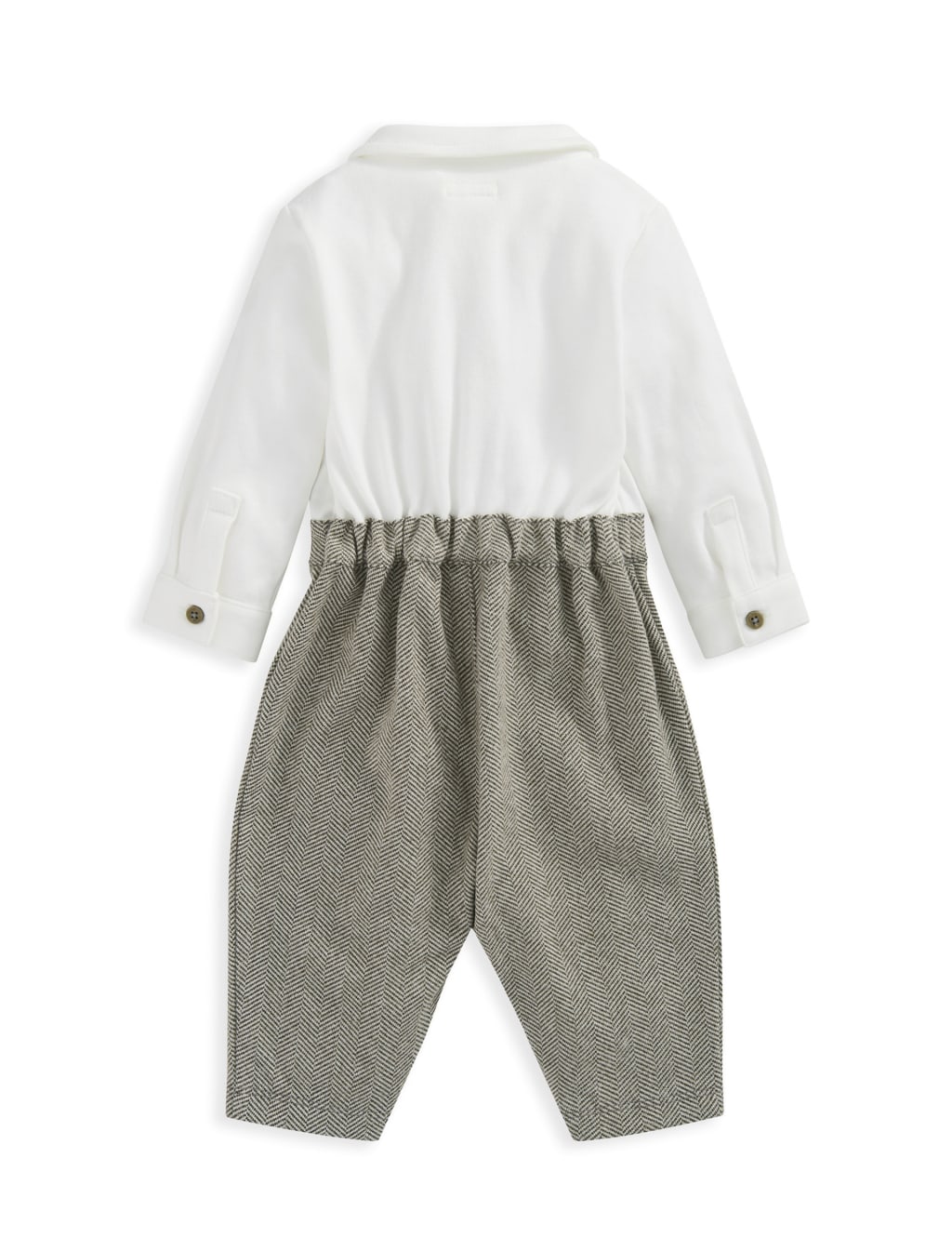 Herringbone Mock Suit Romper (0-18 Mths) 2 of 3