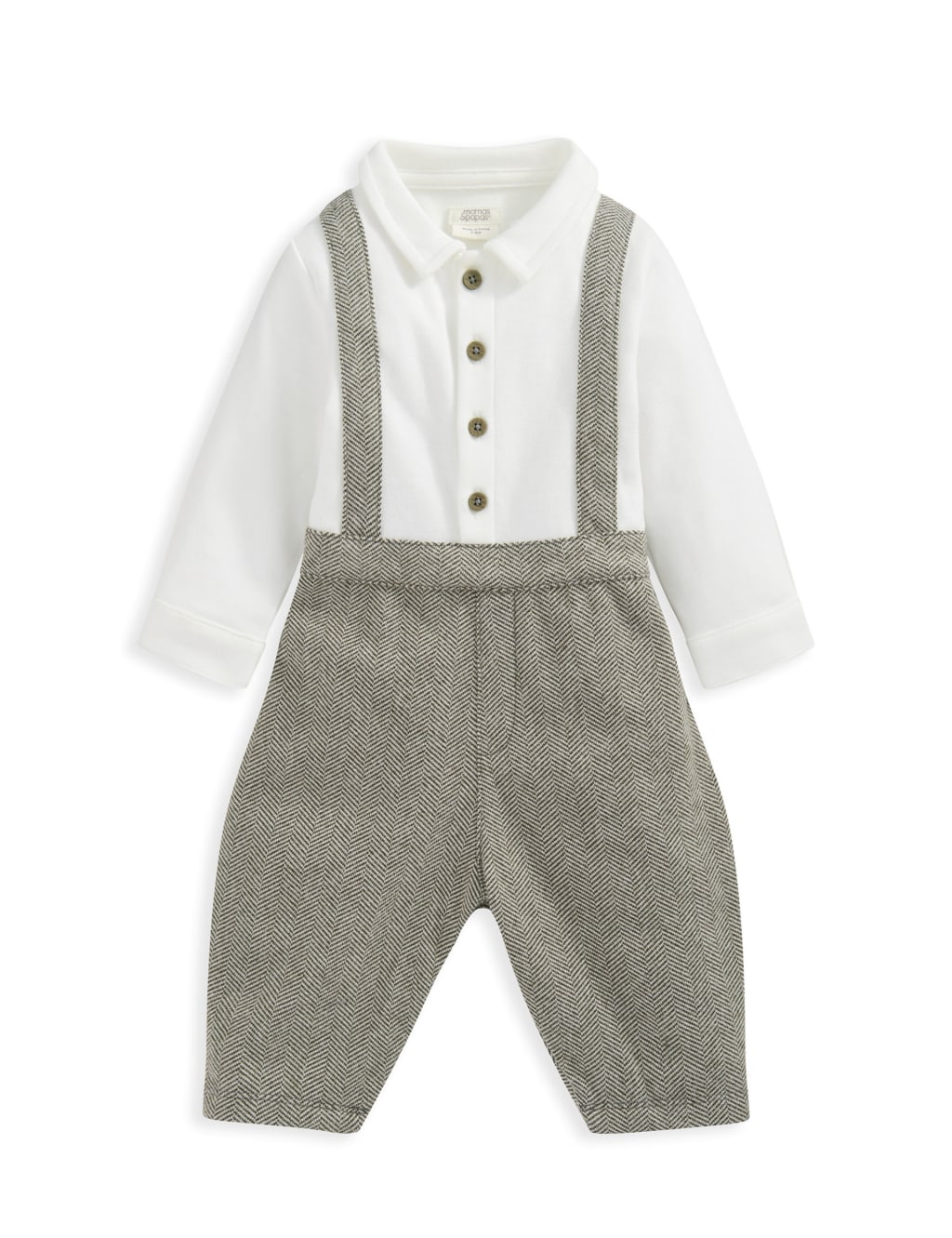Herringbone Mock Suit Romper (0-18 Mths) 3 of 3