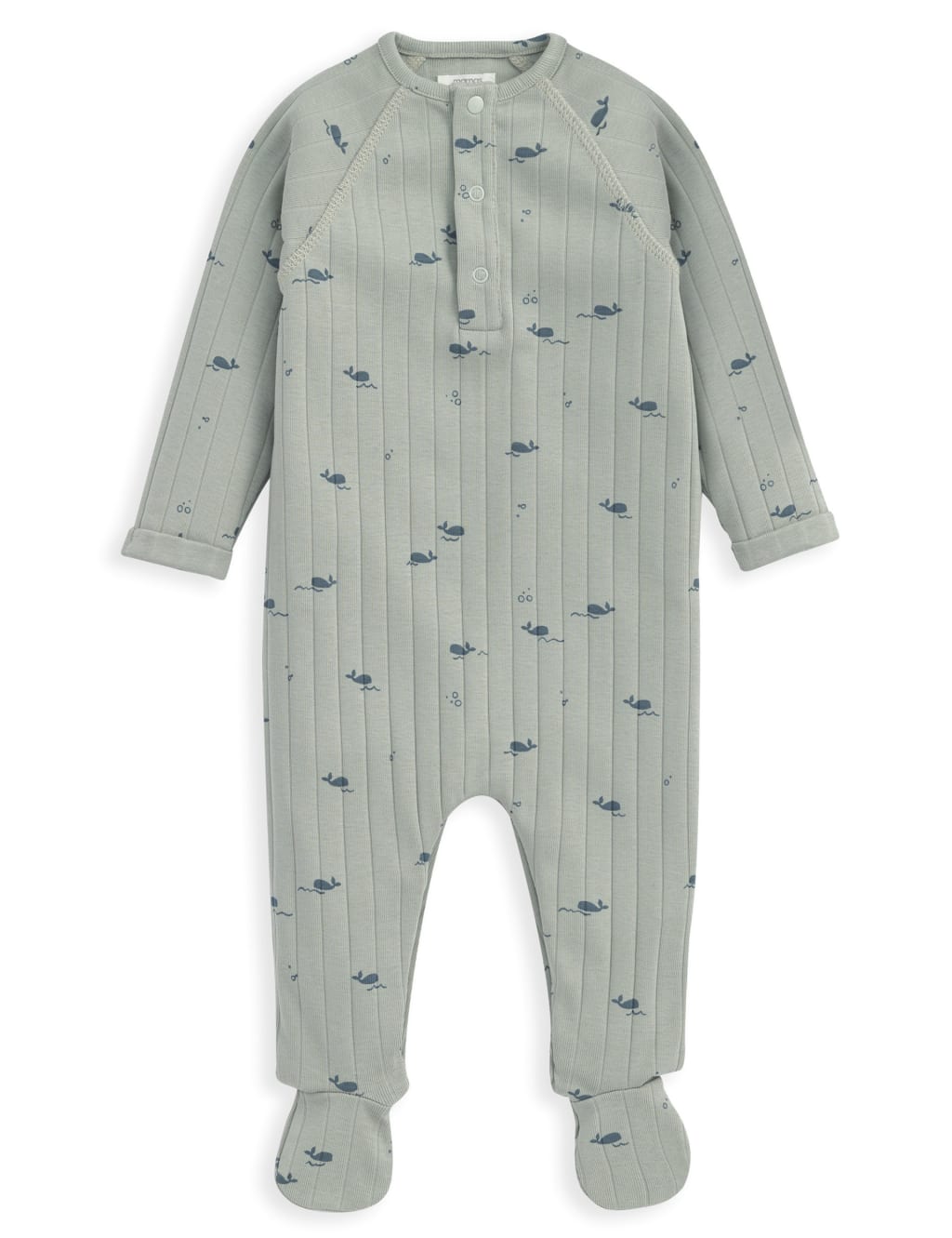Pure Cotton Whale Sleepsuit (0-9 Mths) 5 of 5