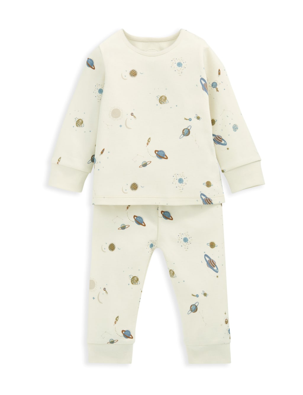 Pure Cotton Planet Print Pyjamas (0-36 Mths) 2 of 4