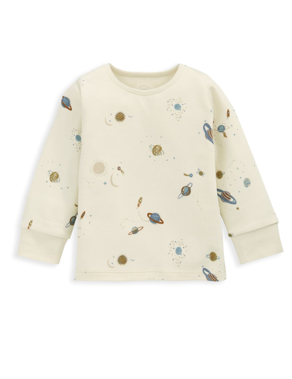 Pure Cotton Planet Print Pyjamas (0-36 Mths) 3 of 4
