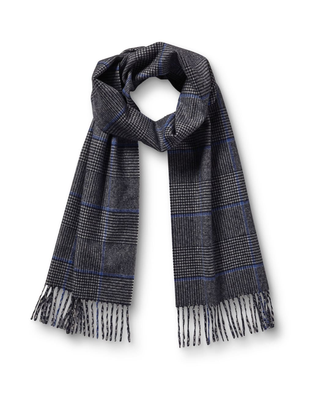 Pure Cashmere Checked Scarf Charles Tyrwhitt M S