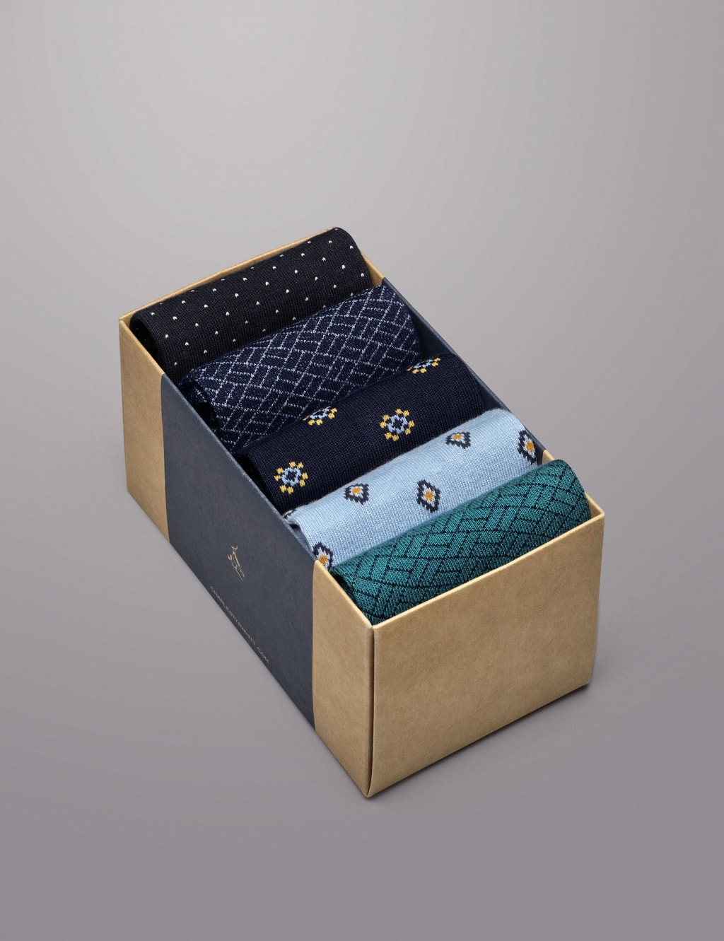 5pk Assorted Cotton Rich Socks Gift Box 1 of 1