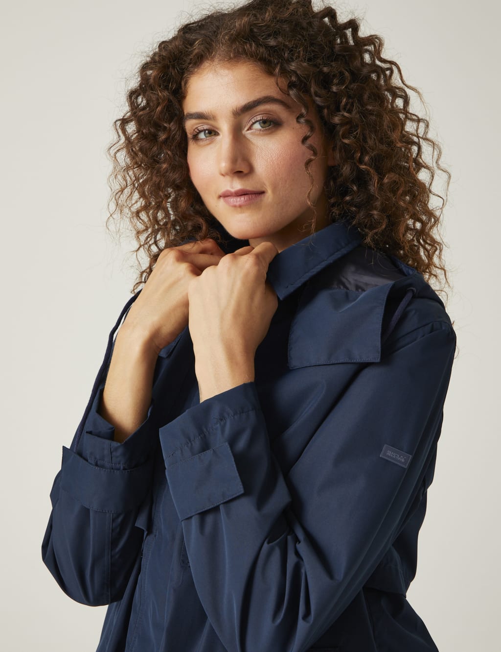 Georgonia Hooded Funnel Neck Raincoat 8 of 10