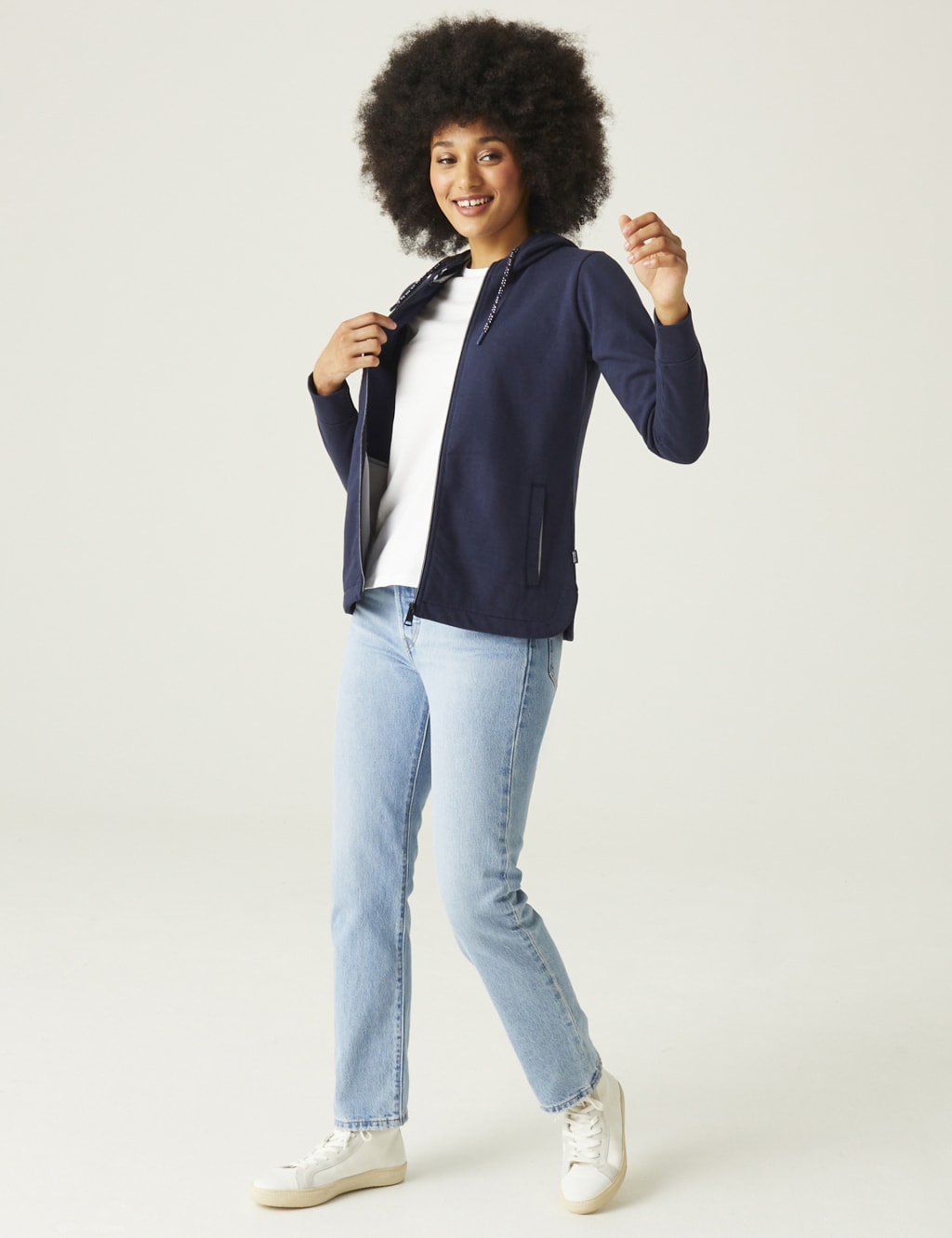 Bayletta Cotton Rich Striped Zip Up Hoodie 3 of 5