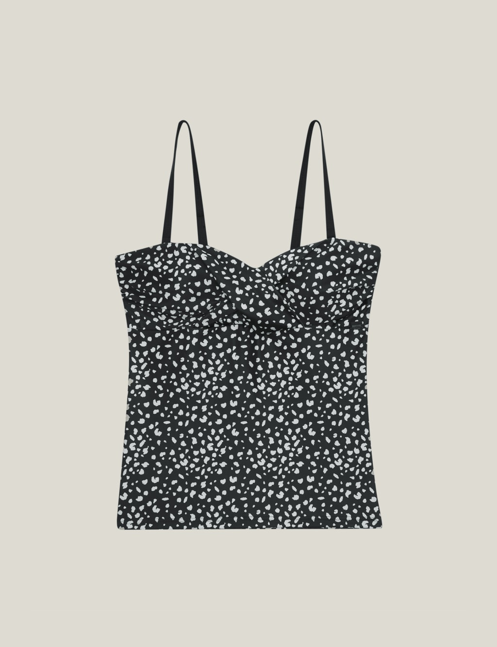 Aceana Printed Padded Scoop Neck Tankini Top 2 of 5