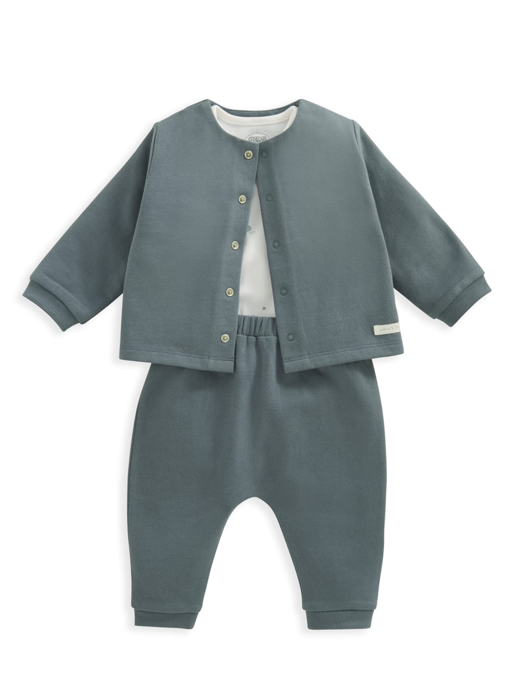 3pc Pure Cotton Whale Print Outfit (0-12 Mths) 7 of 7