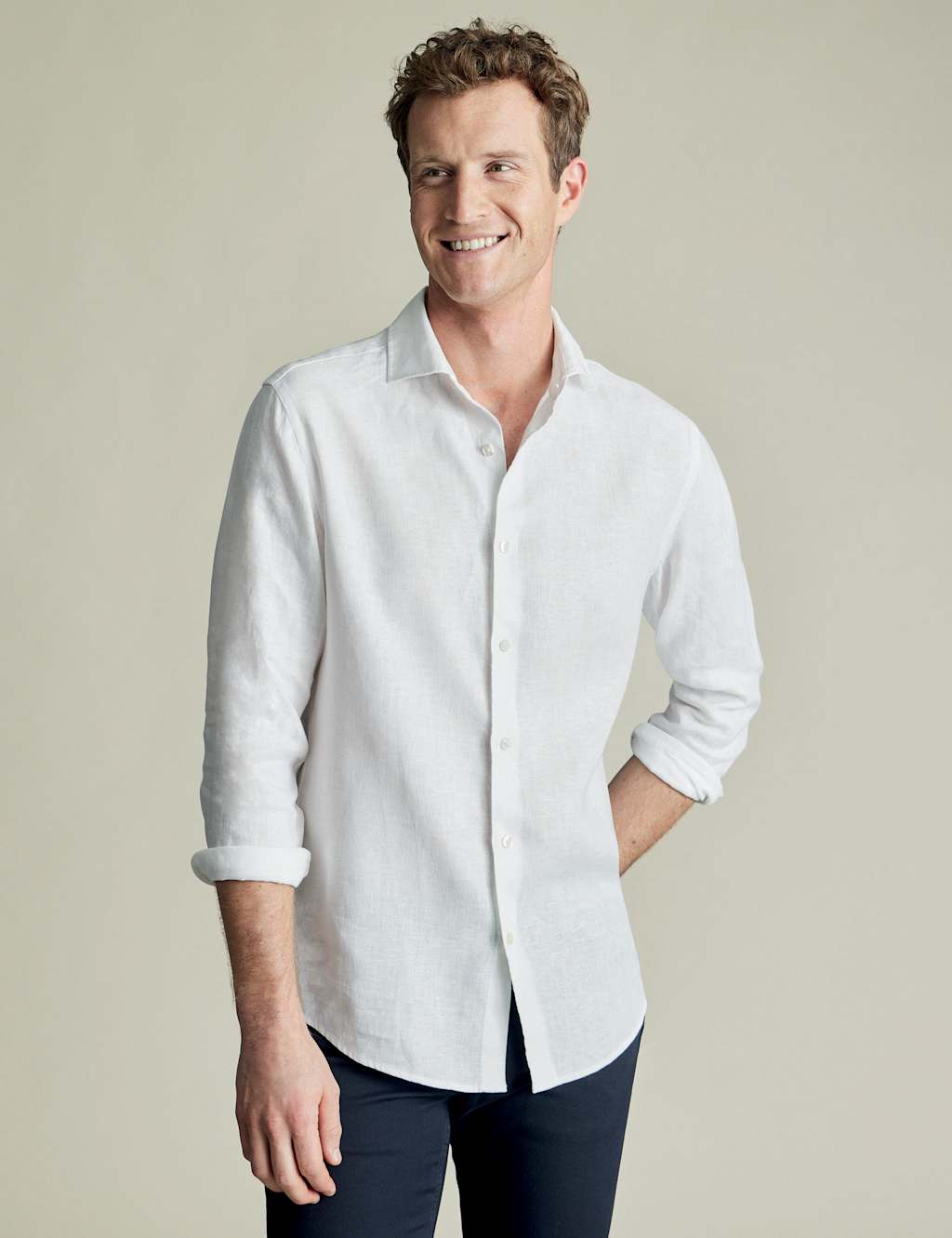 Slim Fit Pure Linen Shirt 1 of 5