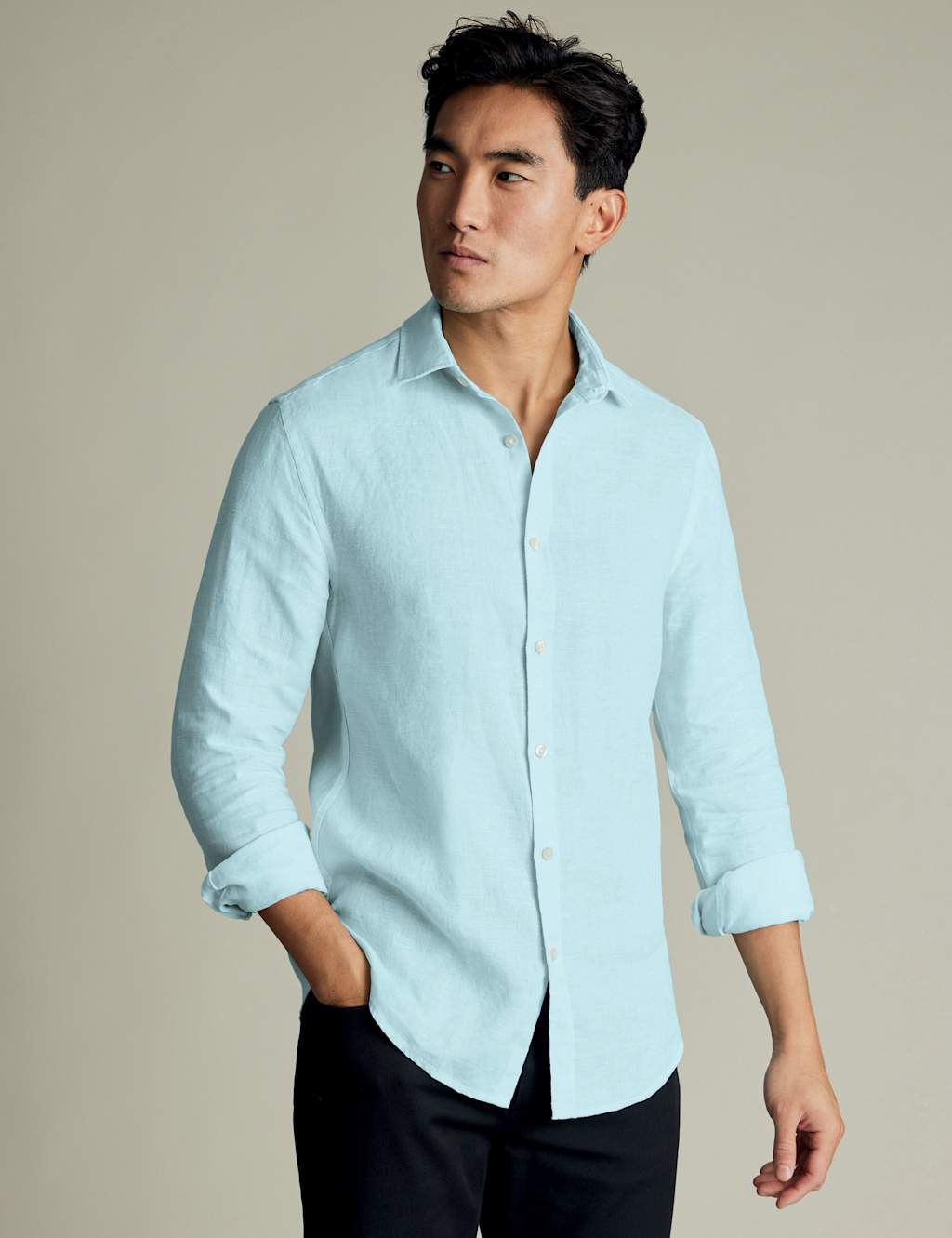 Slim Fit Pure Linen Shirt 1 of 5