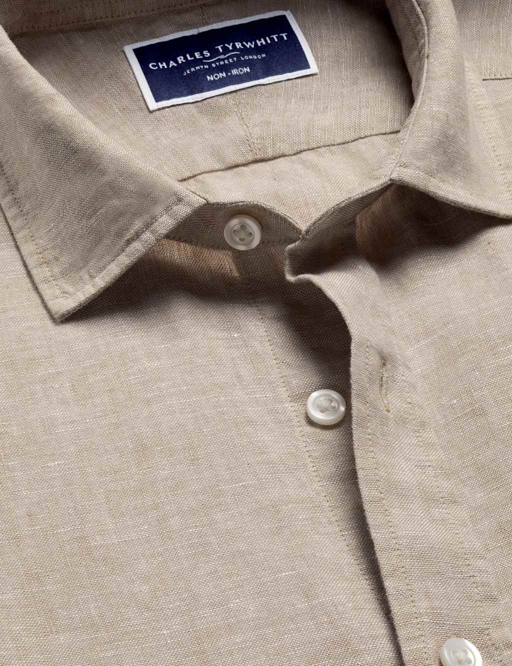 Slim Fit Pure Linen Short Sleeve Shirt 4 of 5