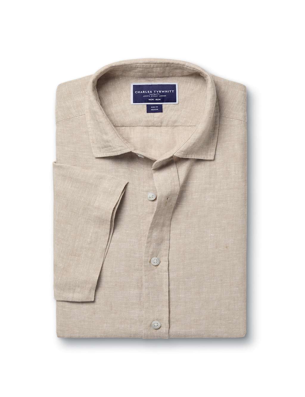 Slim Fit Pure Linen Short Sleeve Shirt 2 of 5